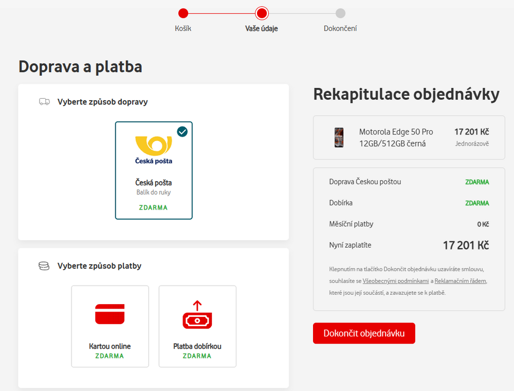 Nefunkční objednávka po přihlášení - Vodafone volání a SMS - Vodafone ...